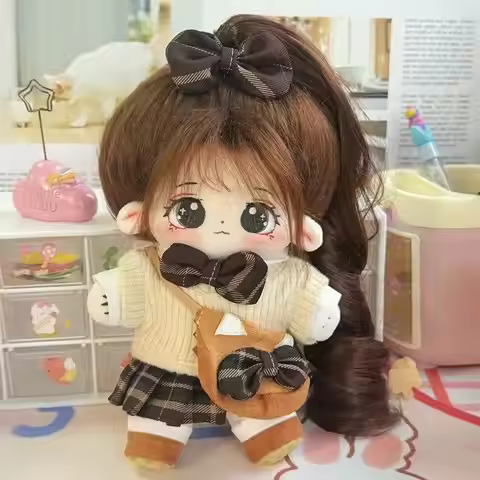 20cm Cute Idol Plush Cotton Star Dolls Kawaii Panda QiZai Dolls Can Change Clothes Stuffed Babys Toy