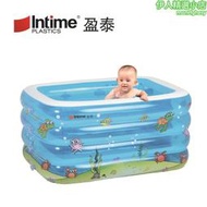  盈泰寶寶加厚遊泳池 嬰兒摺疊充氣洗澡盆 swim