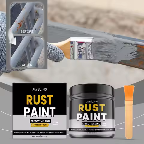Grey Anti-Rust Paint for Metal Water-Based Weatherproof Rust Reformer Protective Metal Paint with Br