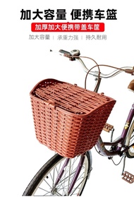 Ready Stock Hot Sale Bicycle Basket Front Bike Basket Folding Bike Hanging Basket Mountain Bike Hanging Blue Basket Bicycle Vegetable Basket Universal Bike Basket