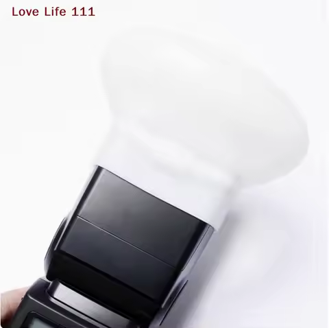 New 1Pcs Diffuser Bounce Dome Soft Silicone Flash Cap For Nikon Fujifilm Panasonic Yongnuo Speedlite