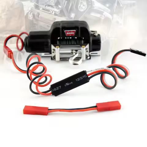 RC Car Wire Winch Controller CH3 Remote Controller Receive Cable With Adapter Plug Car Parts For 1/1