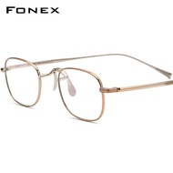 FONEX ไทเทเนียมแว่นตากรอบผู้ชาย2022ใหม่ตาแว่นตาสำหรับผู้ชายตารางแว่นตาสายตาสั้น O Ptical แว่นตา F85739