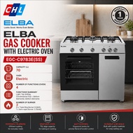 ELBA 90CM GAS COOKER WITH ELECTRIC 70L OVEN EGC-C9783E(SS) - ELBA WARRANTY MALAYSIA