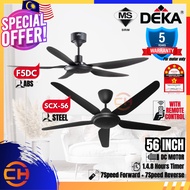 DEKA 56INCH CEILING FAN SCX-56 / F5DC DC MOTOR Matt Black With Remote Control Kipas Siling