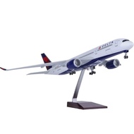 Delta Airlines Airbus A350  47cm  Airplane Model With LED Cabin and Cockpit Lights