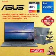 #AZ088 USED ASUS ZENBOOK UX5401ZA Performance Ultrabook intel i7-12700H 16GB 512GB SSD intel IRIS Gr
