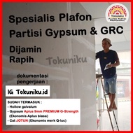 Terlaris 2 Sisi Pasang Partisi Gypsum Grc Dinding Sekat Gypsum Volume