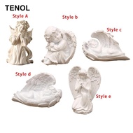 [TENOL] Angel Statue Resin Angel Figurine Angel Sculpture Angel Resin Figurine Ornament for Bookshel