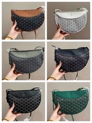 💜Goyard 戈雅  月亮包 燕子包 手機包 腋下包 單肩包 斜挎包 手拿包 通勤 休閒 Shoulder bag, crossbody bag, clutch bag, commuting, ca