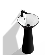 Pedestal Basin Ceramic Integrated Washbasin Floor-Standing