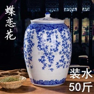 Rice Pot Rice Bucket Storage Flour Container Flour 25kg 25.05kg 0.00kg Ceramic Water Tank Oiler Seal