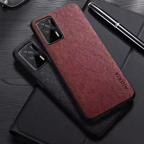 Case For Realme GT Master Q3 Pro X7 Max GT 2 GT2 Pro 5G Simple Design Luxury Leather Business Cover 