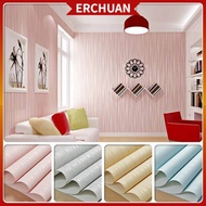 【 Ready Stock 】 Wall Paper Dinding Bilik Tidur Pink Stripe Wallpaper Nordic Style Moonlight Forest N