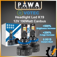 Votec 100% Authentic Headlight Head light Led Bulb 12V 190Watt Canbus Head Lamp Bulb H4 H7 H8 H11