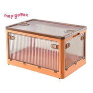 1 PCS  Storage Bins with Clear Doors Double-Door Finishing Box with Lids Wheels & Doors Trunk Organi