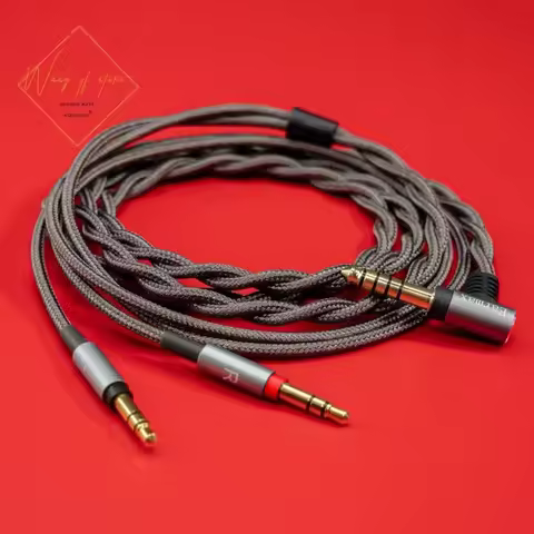HiFi Balanced Audio Upgrade Cable For Philips Fidelio X3 Onkyo A800 Headphone 2.5mm 3.5mm 4.4mm Line