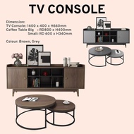 TV CONSOLE WITH COFFEE TABLE SET