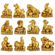Dog Mouse Ornaments Brass Rabbit Large Zodiac Ox Jewelry Monkey Dragon Snake 12 Tiger Zodiac Chicken