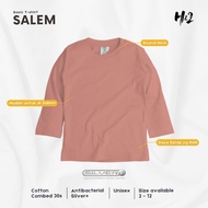 HN2 Salem Antibacterial Plain T-Shirt for Children Long Sleeve Premium Cotton Combed 30s 2-4-6-8-10-