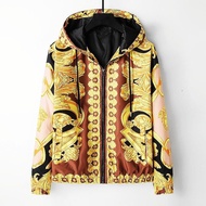 VERSACE7012 Men's Jacket Trendy Casual Outer Wear Jacket All-Match Baseball Uniform Jacket Large Siz