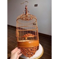 Recommended Bird Cage, CNC Chiseled Bamboo Bird Cage Size 22-26, Full Accessories