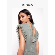 PINKO Women's Ruffled Decoration V-Neck Dress 1G17H7Y7UZ