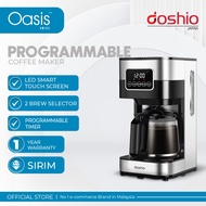 Doshio 12 Cups Programmable Coffee Maker / Mesin Pembancuh Kopi