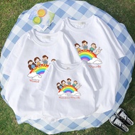 Familylove Family shirt - Family outfit with Rainbow Cloud Family pattern, 100% cotton