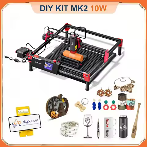 10W AlgoLaser MK2 10W High-Speed Laser Engraver for Tumblers Speed 12000mm/min Carving 400x435mm Las