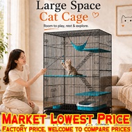 Cat Cage 4 Layer With Wheels Foldable Large Space Pet House Heavy Duty For Cats And Small Pets