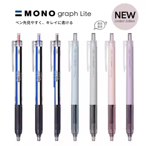 Tombow Mono graph Lite 0.5mm Click Gel Pen,Quick-Dry Ink,Smooth Writing,Non-Blooming Ideal for Test 