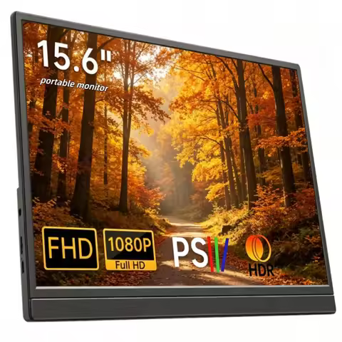 15.6" FHD 1920x1080P IPS Panel USB-C HDMI Source Portable Monitor for Phone, Laptop, PC, Nintendo Sw