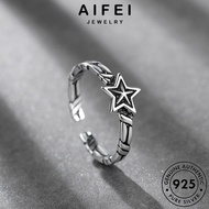 AIFEI JEWELRY Women Stars Retro Sterling Adjustable 925 For Perak Cincin Accessories Silver 純銀戒指 Perempuan Original Ring Korean R209