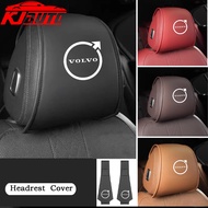 1/2pcs Volvo Leather Car Seat Headrest Protective Cover Interior Accessories For Volvo 240 XC40 XC60