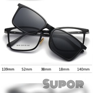 FF101 Frame Kacamata pria Korea Clip On Lensa Polarized UV Minus pro
