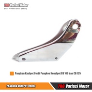 Pangkon Corbi Pangkon Exhaust CB 100 and CB 125 TRG Silver Chrome Color