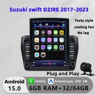 Honxun 9.7นิ้ว Tesla Style 8GB + 64ชุดหัวรถแอนดรอยด์สำหรับ Suzuki Swift Dzire 2017-2023 ESSGOO Acodo