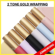 2TONE GOLD Waterproof Flower Wrapping Paper Bouquet Florist Wrap Wrapper Kertas Pembalut Bunga Hadia