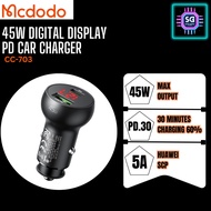 Mcdodo 45W Digital Display PD Car Charger