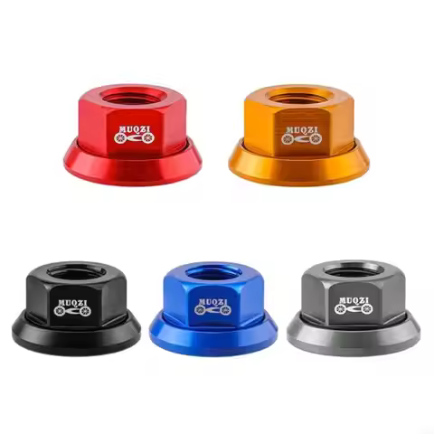 R9JE Aluminum Alloy Hubs Nut Bicycles Wheel Nut Bike Foldable Fixed Gear