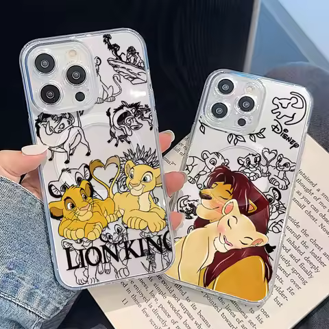 Anime The Lion Kings Magnetic Phone Case for iPhone 17 16 15 14 13 12 11 8 7 Air Plus Pro Max X XR X