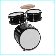 Percussion Drum Set for Kids Children Junior Beginners - 3-Piece Drums Kit with Cymbal, Drumsticks, and Adjustable Stool - Ideal for Musical Education and Fun
