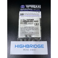 TAMIYA 95497 Mini 4WD HG 13mm Tapered Aluminum Ball-Race Rollers Ringless Silver Flying Disc Roller 