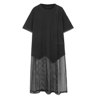 XITAO Mesh Female Two-piece Sets T-shirt   Solid Color Loose Casual Women Top Summer Personality T-s