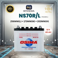 OSIMA NS70 NS70L NS70R 75D26L 75D26R Wet Car Battery | Bateri Kereta | Proton Waja Wira Iswara Toyot