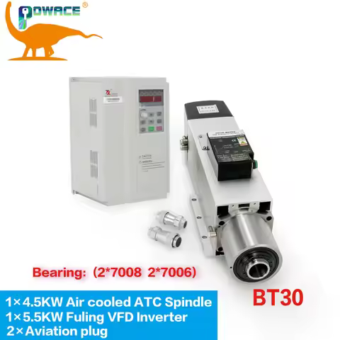 Square 4.5KW 220V 380V BT30 Air Cooled Cooling Automatic tool change ATC Tool Changer Spindle Motor 