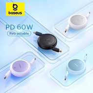 Baesus Retractable 60W USB C Cable充电线车载Carplay快充适用于iPhe15伸缩数据线双typeC充电器线CtoC口 xindianA