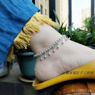 99Sterling Silver Anklet for Women99Bohemian Anklet Xiejia Silver Craftsman Pure Silver Anklet Whole