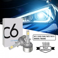 C6 Original Headlight LED H1 H3 H4 H7 H11 9005 9006 Fog/ C6 Lampu Utama LED H1 H3 H4 H7 H11 9Light B